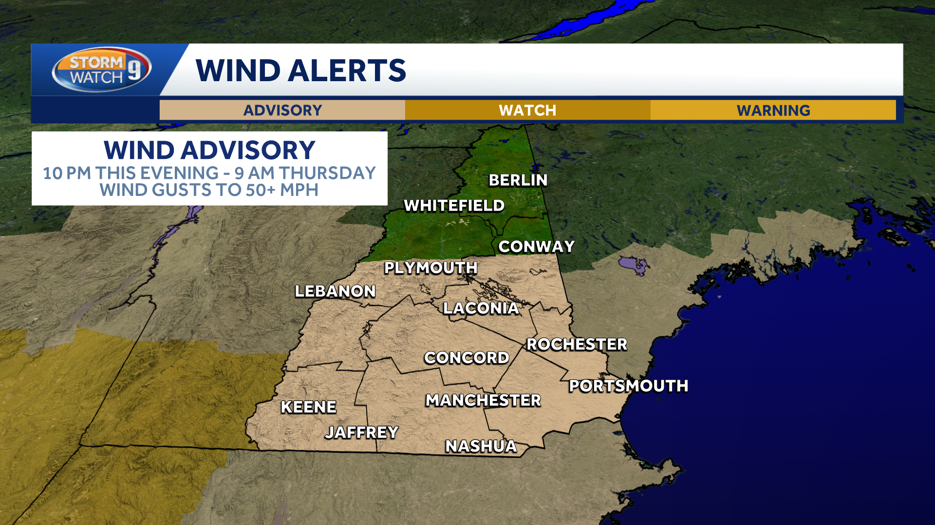Wind advisory issued for parts of New Hampshire; Snow likely in ...