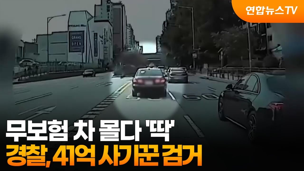 무보험 차 몰다 '딱'…경찰, 41억 사기꾼 검거 / 연합뉴스TV (YonhapnewsTV)