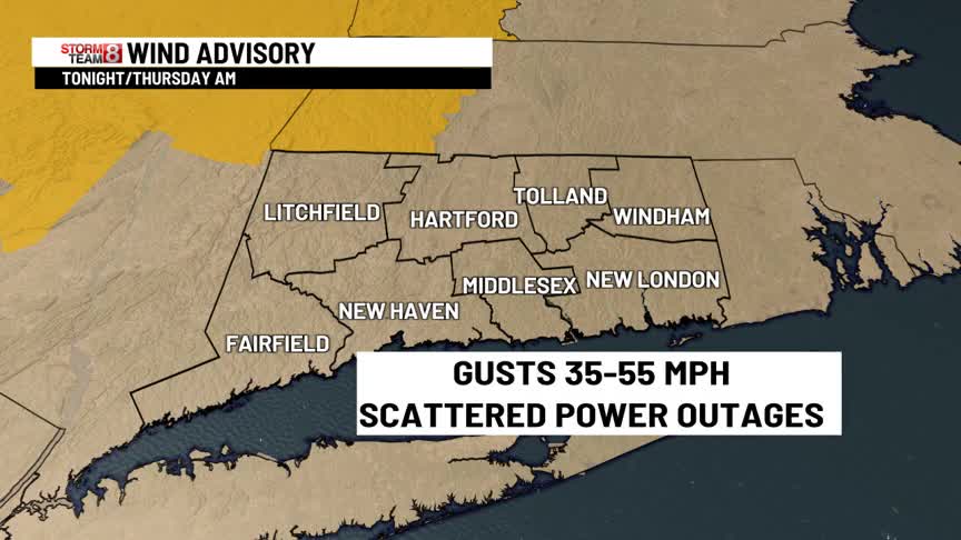 Very windy overnight with a Wind Advisory in effect into Thursday morning