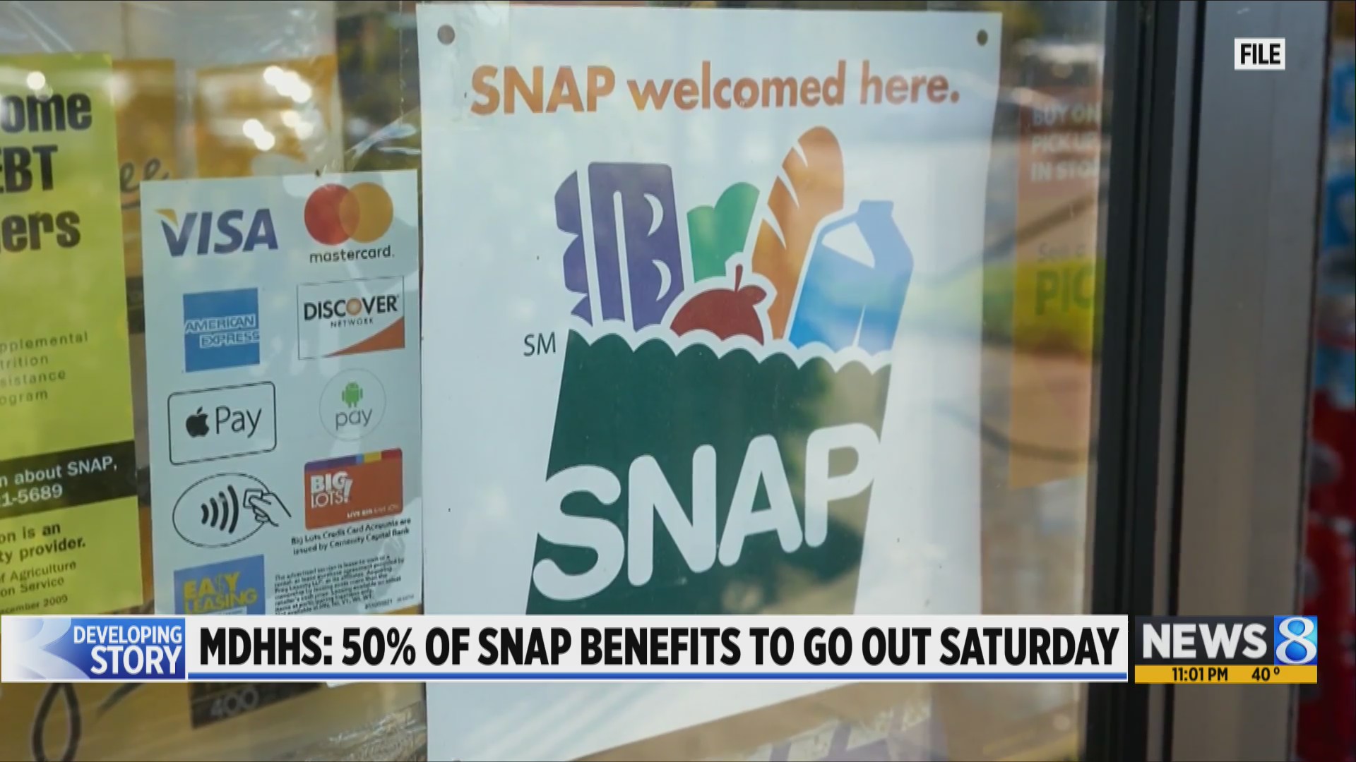 SNAP recipients to receive 50% payments starting Saturday, state says