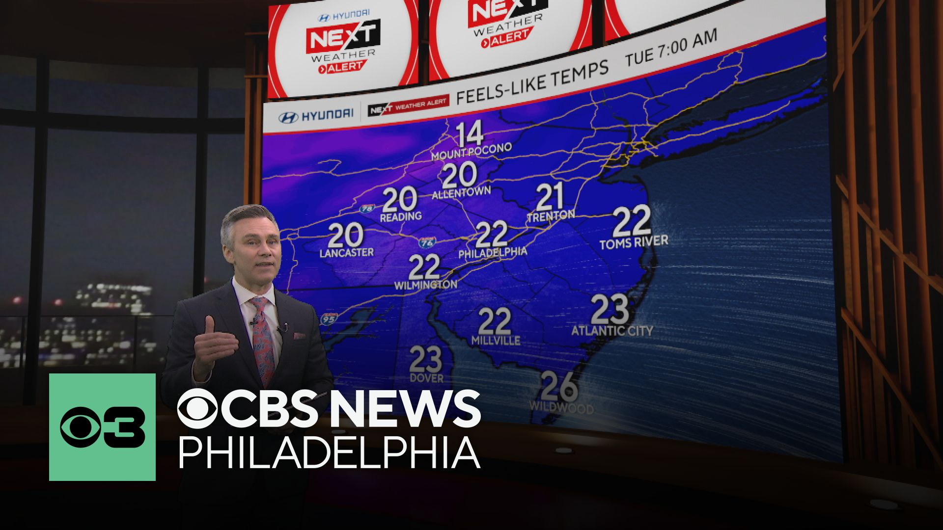 Windy Thursday morning in Philadelphia area, chilly weather on the way