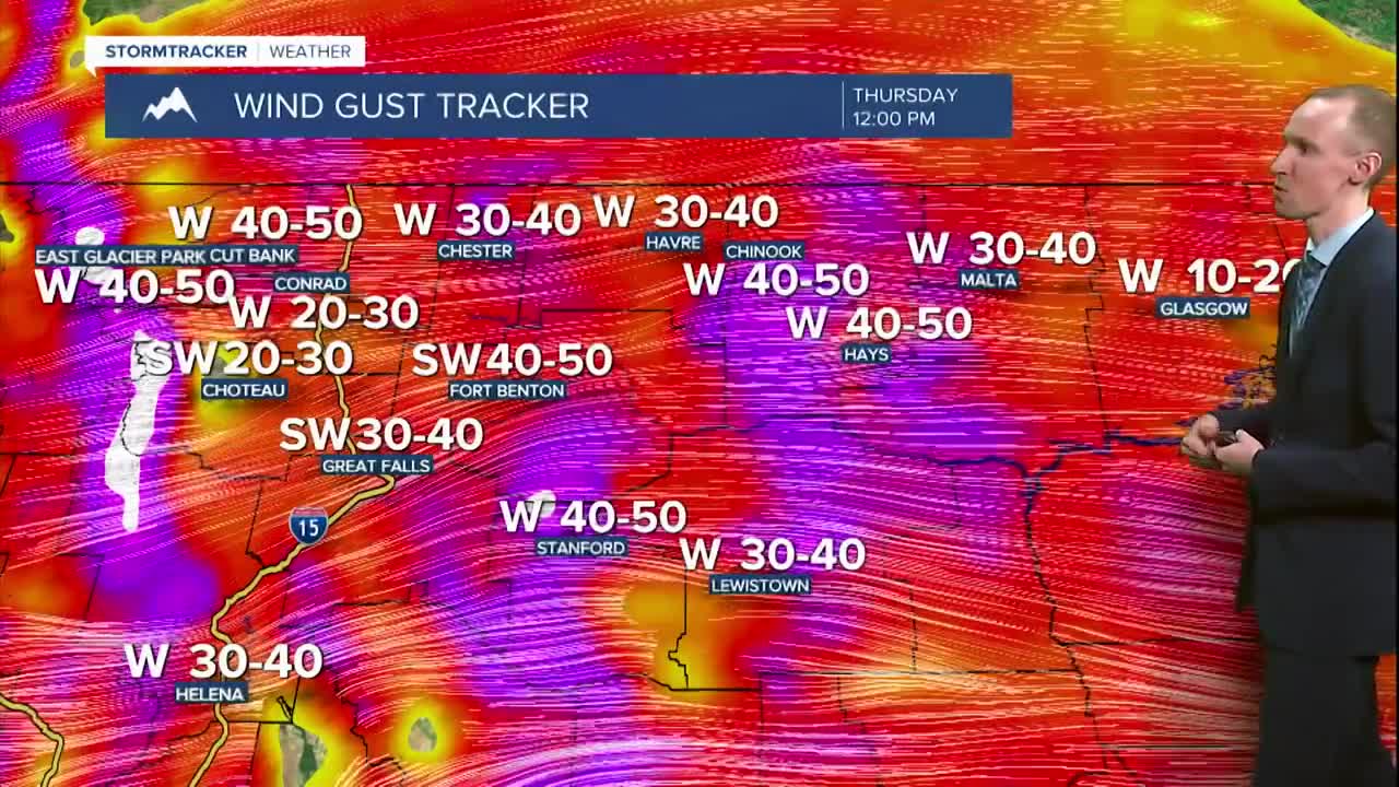 Gusty to strong winds Thursday and Friday