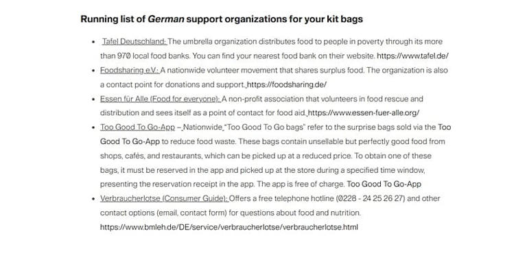 Screenshot U.S. Army Garrison Bavaria