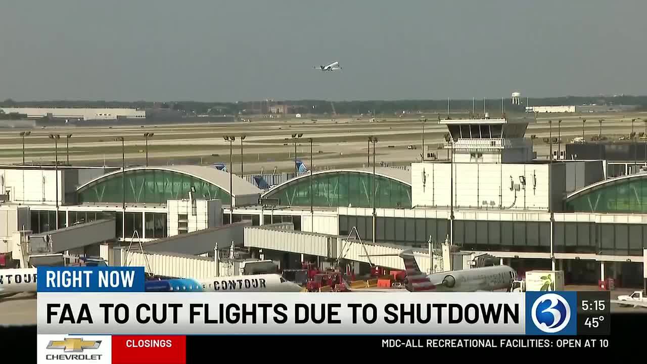 FAA could cut flights at 40 airports due to government shutdown