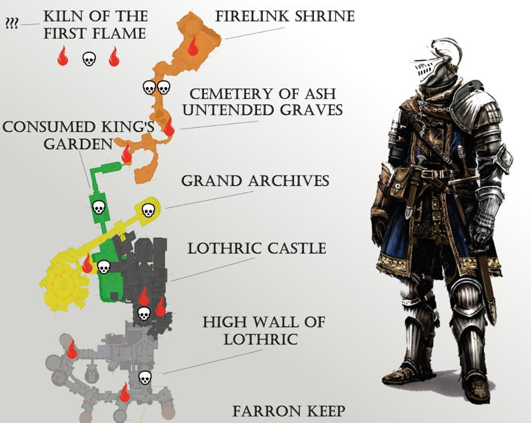 Complete Dark Souls 3 Map in One Image and List of All Areas in The Game