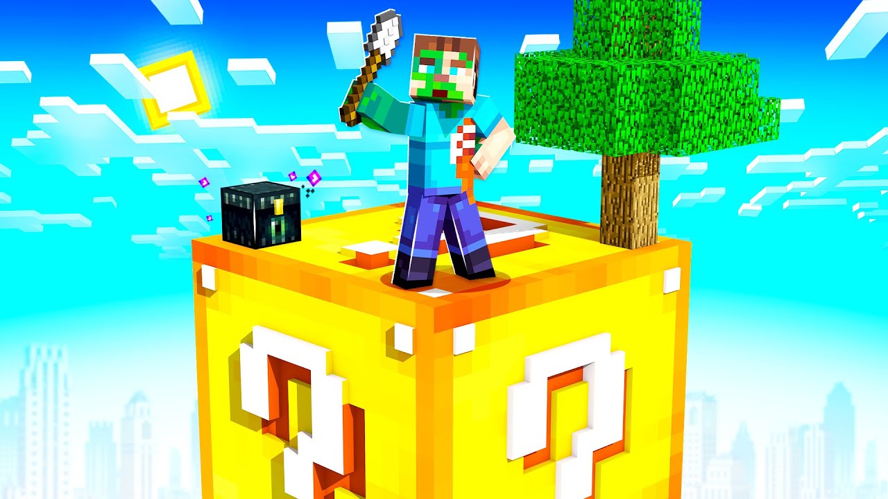 A Minecraft player gets only one lucky block