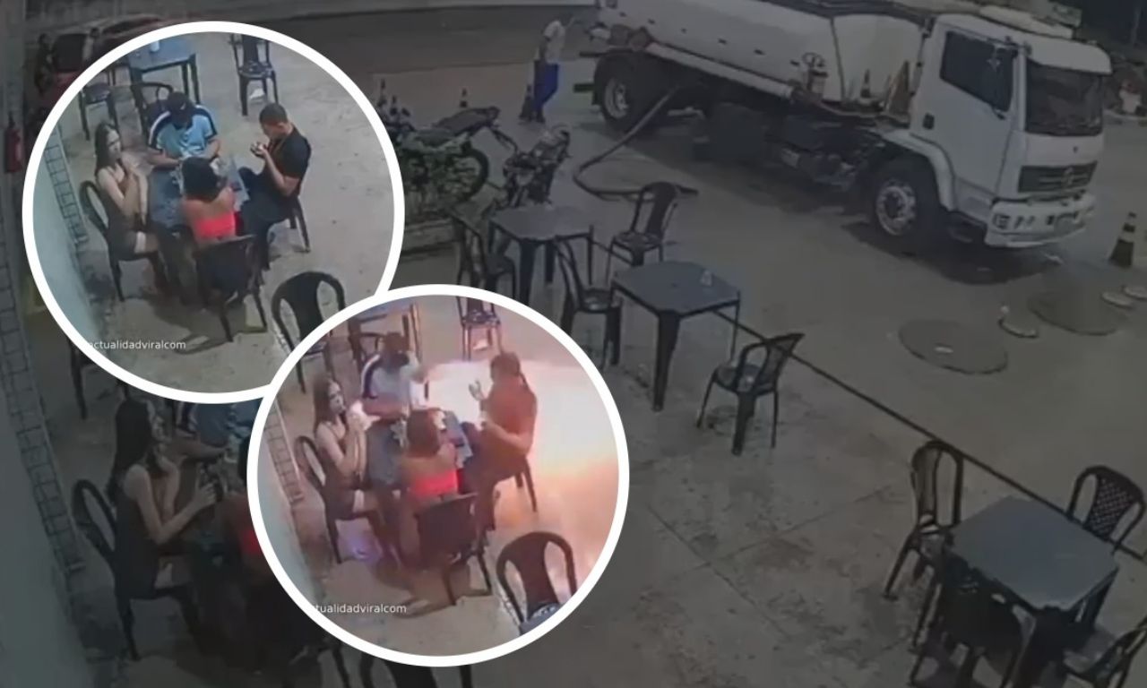 Joven causa brutal incendio en una gasolinería tras encender un cigarro ...