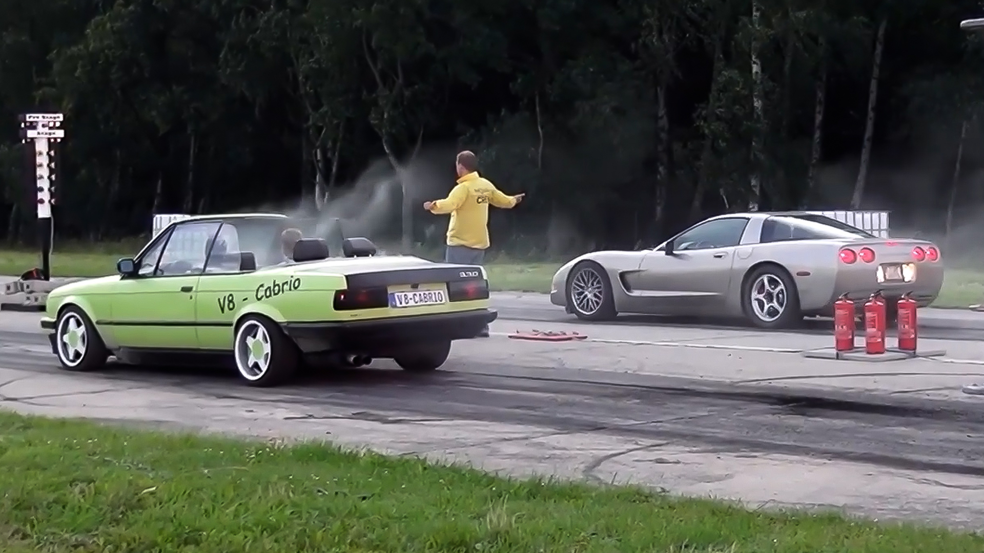 Can a V8 E30 Beat a Corvette in a Drag Race?