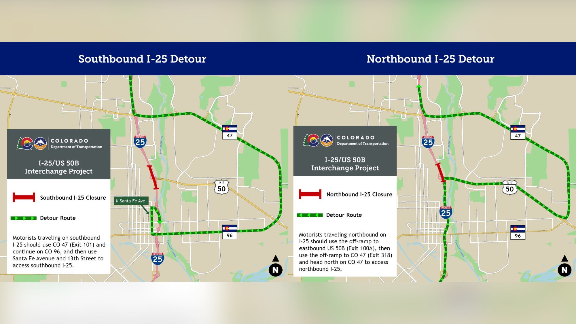 CDOT announces overnight weekend closures on I-25 in Pueblo