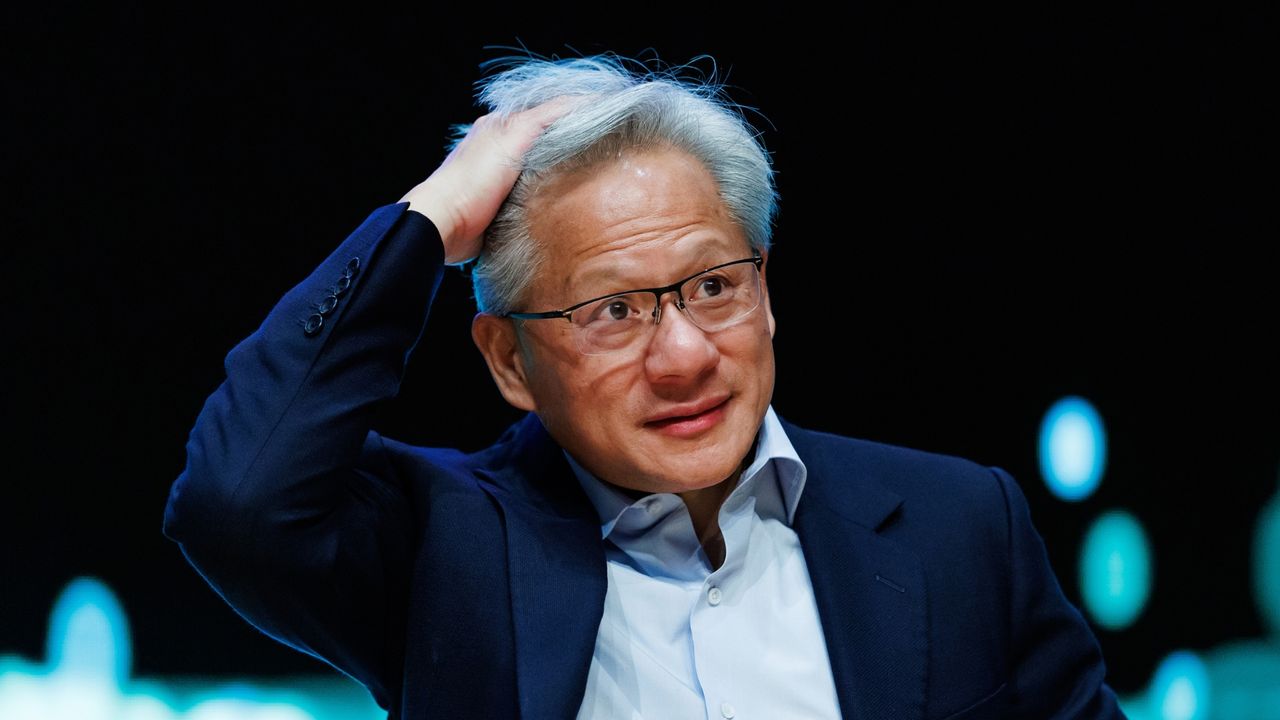 Nvidia CEO Jensen Huang complains about stock price slide during all ...