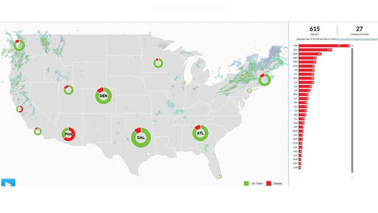 Map shows airports hit worst by delays amid FAA warning