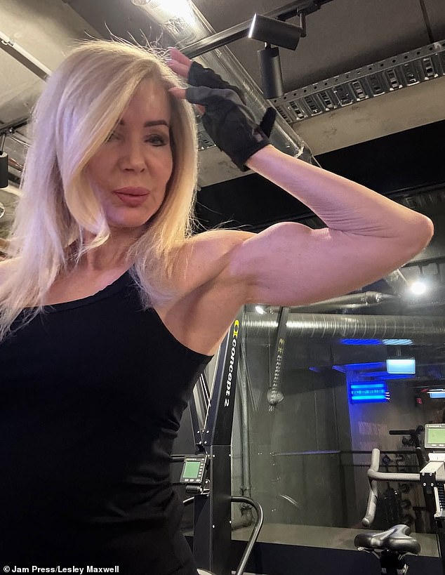 In several recent Instagram posts she has showed off her strength
