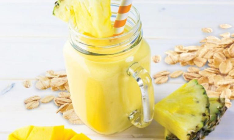 Receta de agua de avena y piña