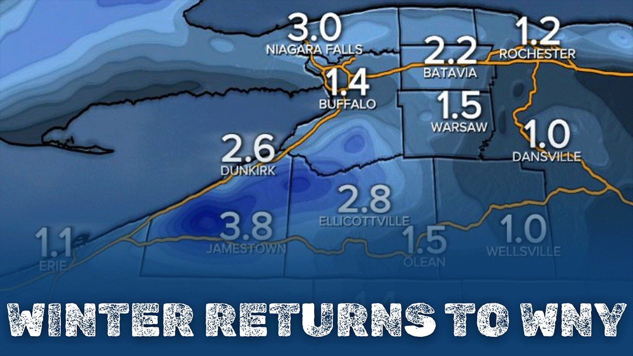 Cold air and snow heading toward Western New York early next week