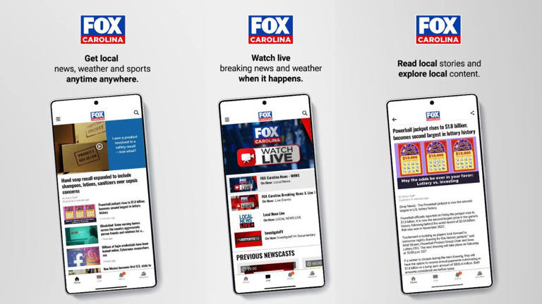 Download the all-new, free FOX Carolina mobile app