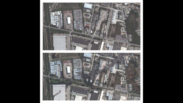 Satellite photos show before and after of UPS plane crash site in ...