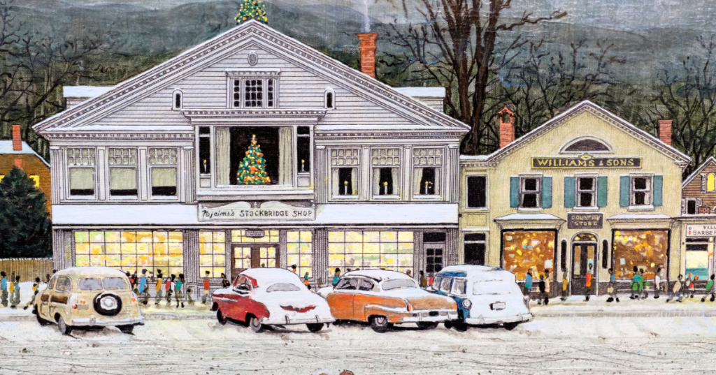 a detail of norman rockwell's painting