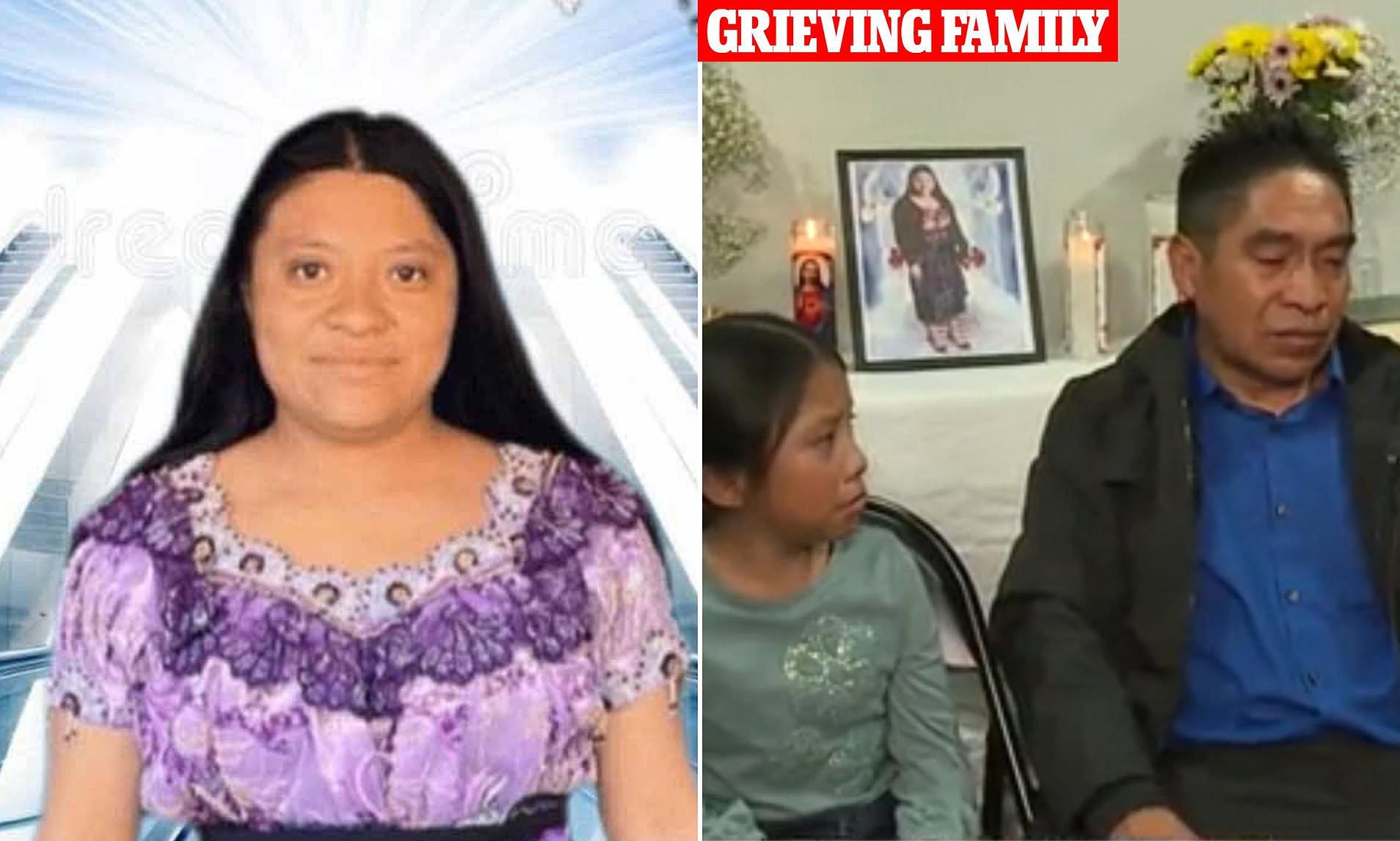 Cleaner and momoffour shot dead in front of her husband after she