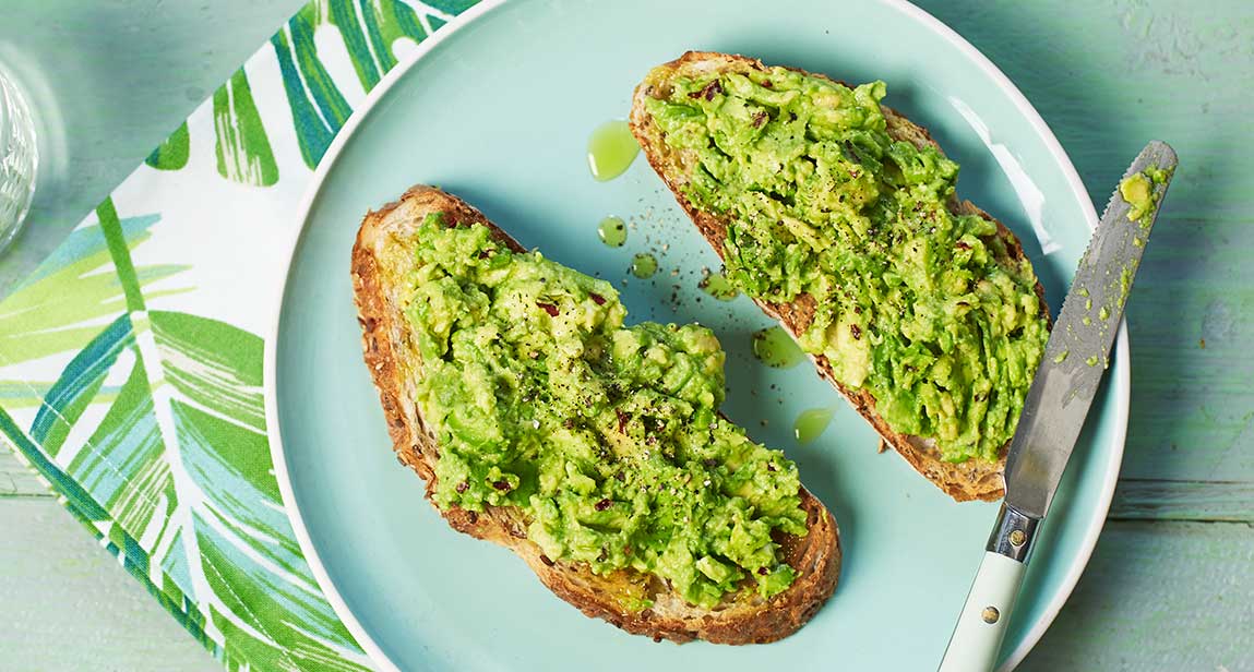 Smashed avocado on toast