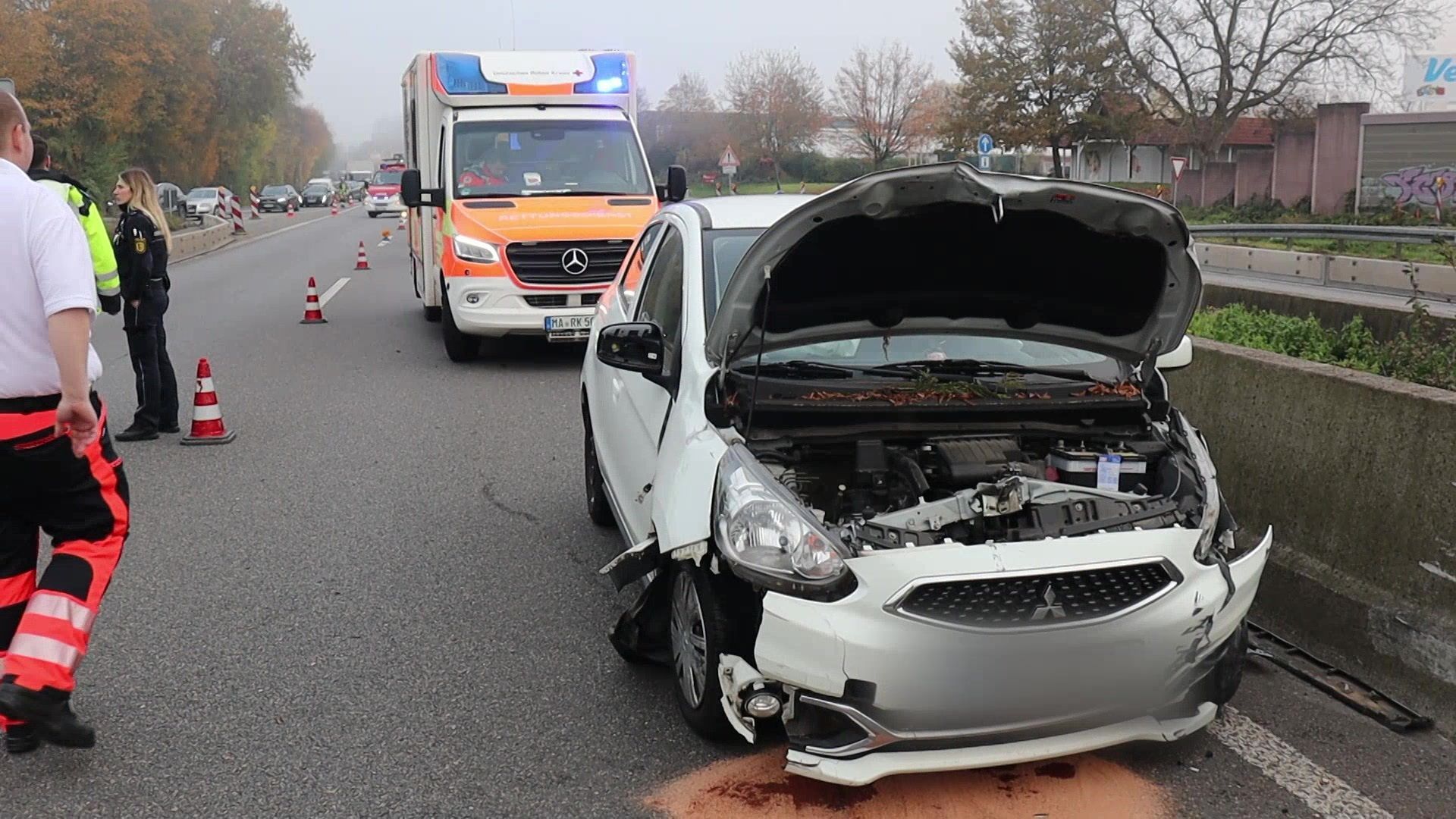 Unfall B38 Weinheim Heute