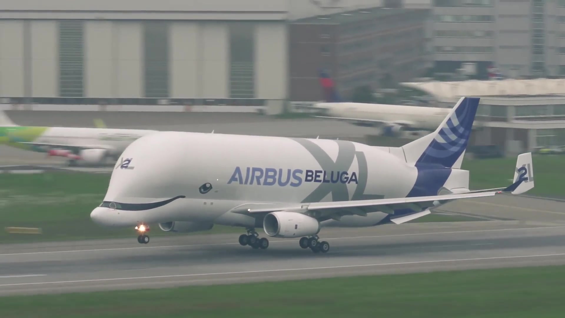 First Beluga XL landing in Hamburg Germany