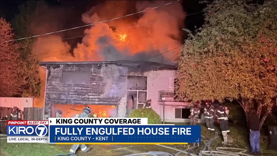 VIDEO: Fully engulfed house fire