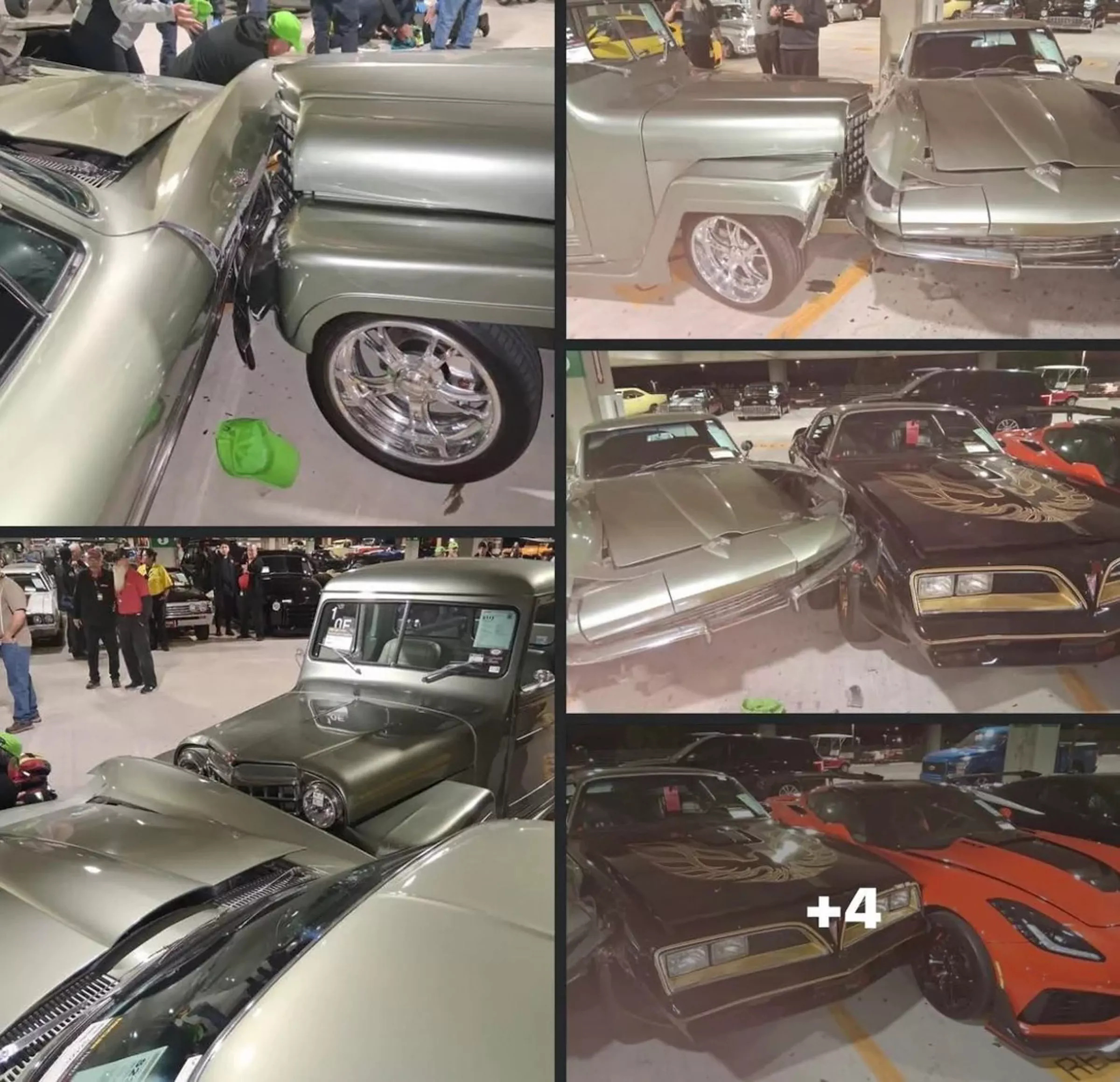 Crash At Mecum Takes Out Corvettes and Pontiac Trans Am