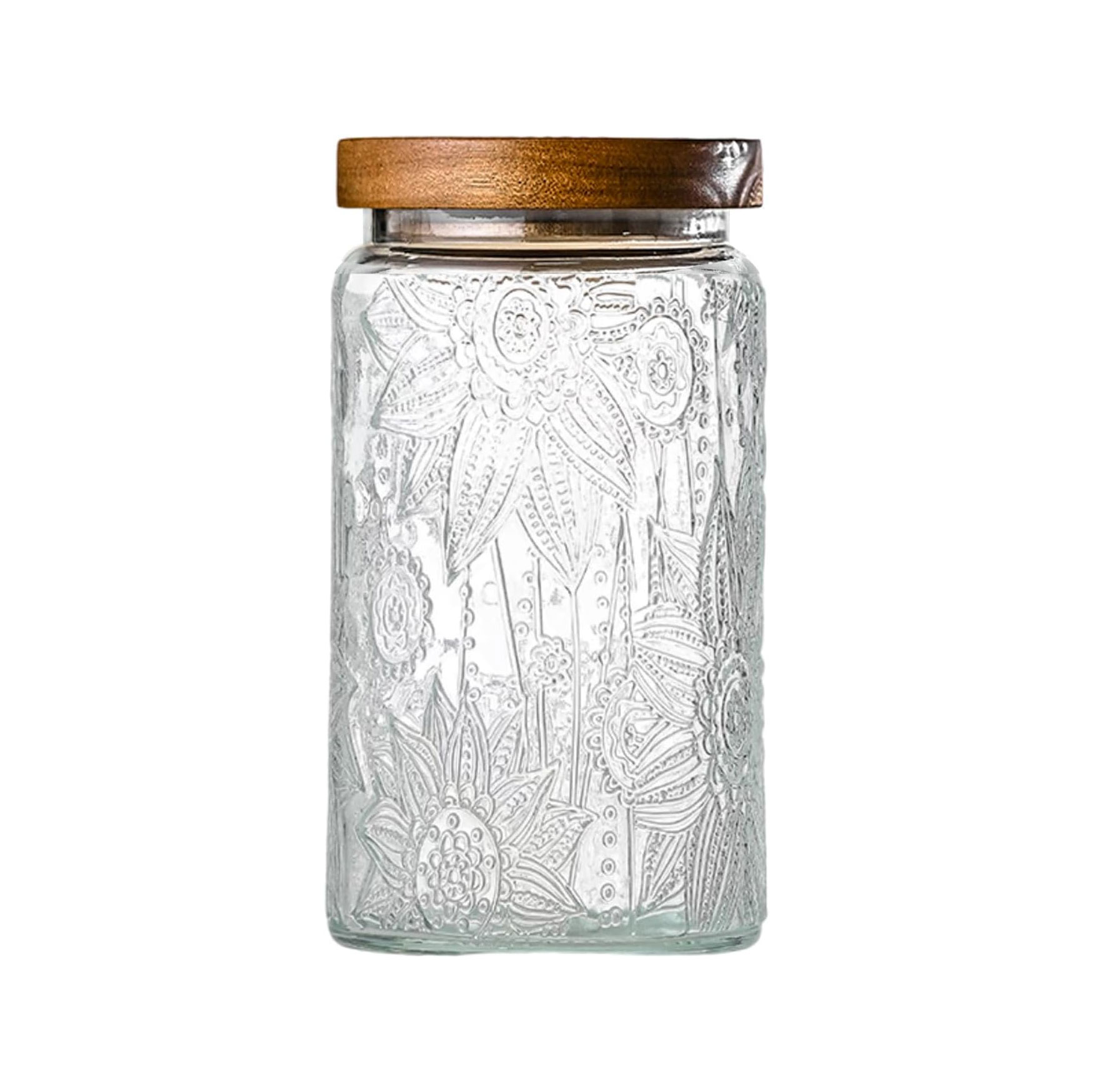 Adodeen 32oz Vintage Glass Jars With Lids, Airtight Food Storage Containers, Kitchen Canisters for Sugar, Coffee, Tea, Spice, Flour, Candy Cookie, Pasta, Cereal, Cute Decorative Jars