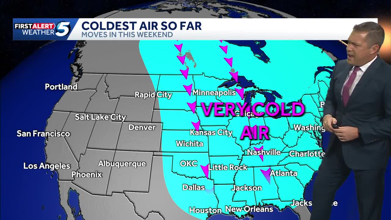 November 6,2025: Bitter cold air moving in