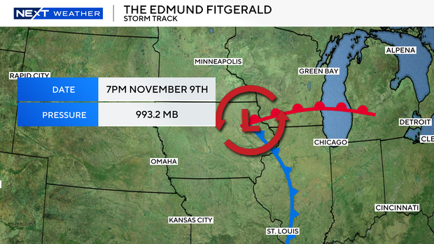 Maps show what happened in the 1975 storm that sank the Edmund ...