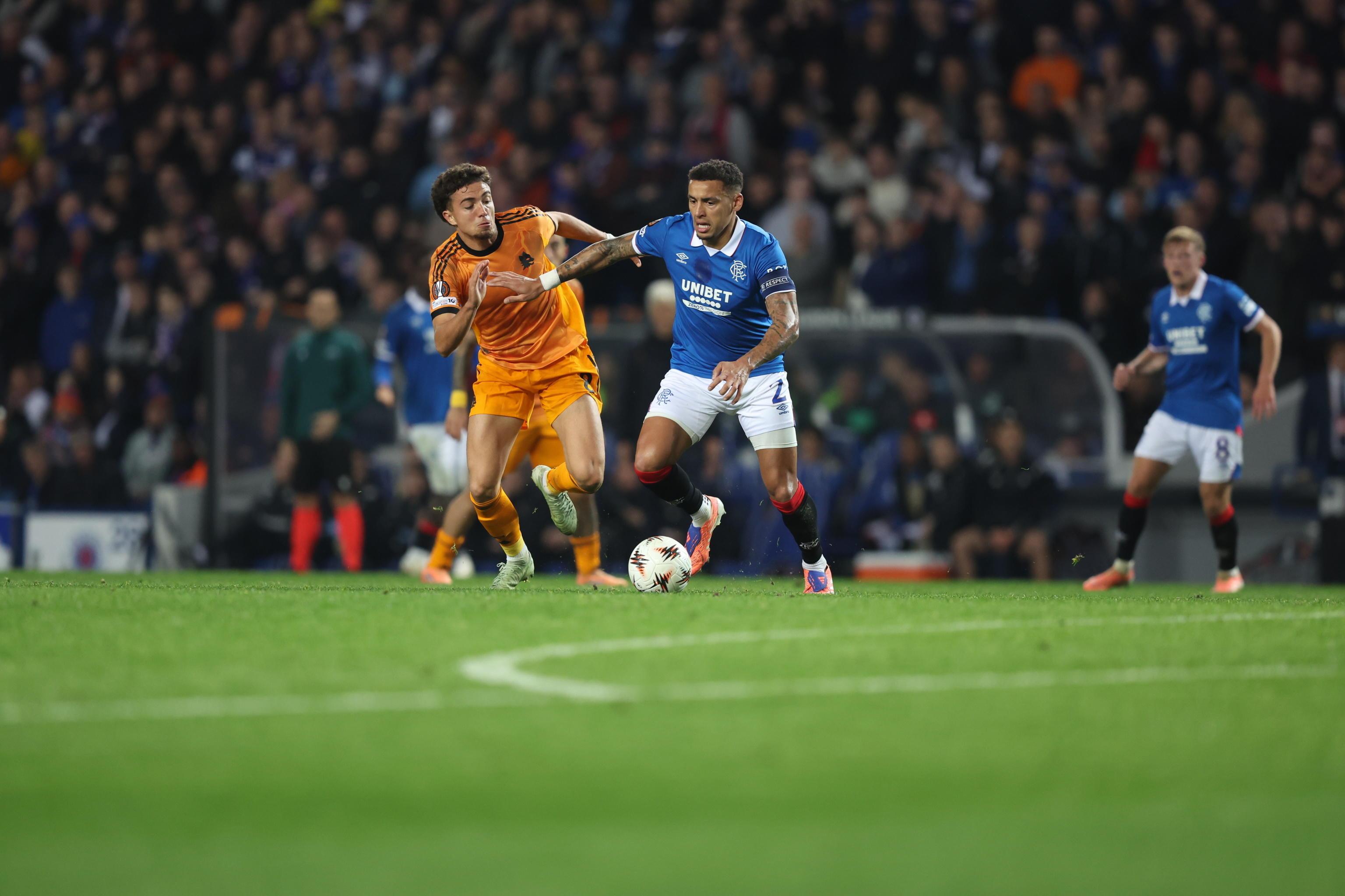 Rangers-Roma 0-2: Soulé e Pellegrini liquidano gli scozzesi nel primo tempo