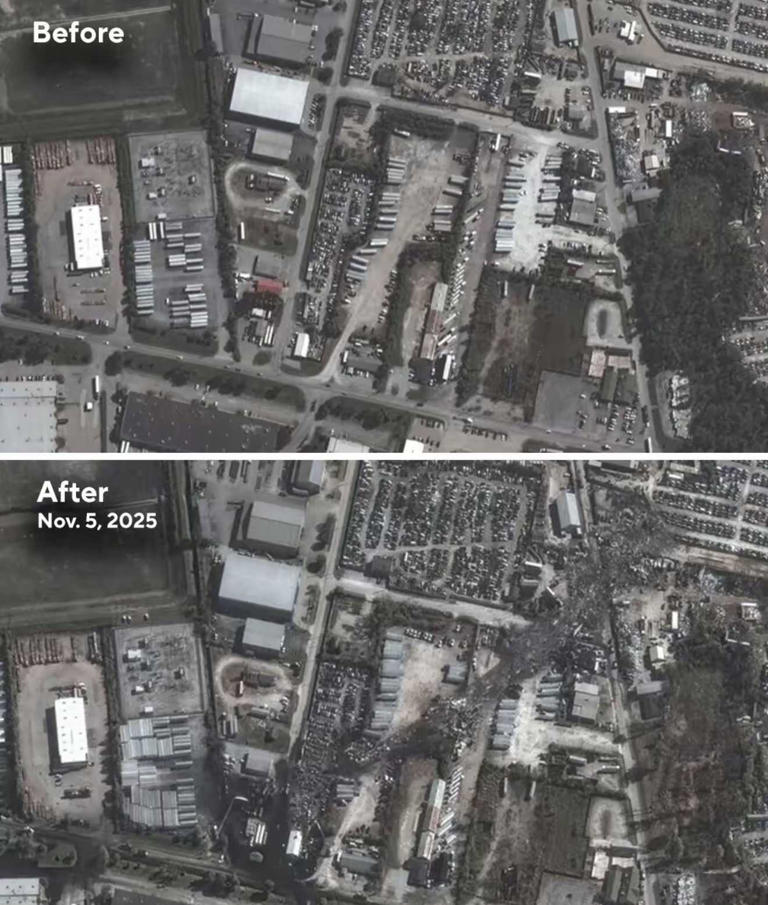 Satellite images show widespread destruction following deadly UPS plane ...