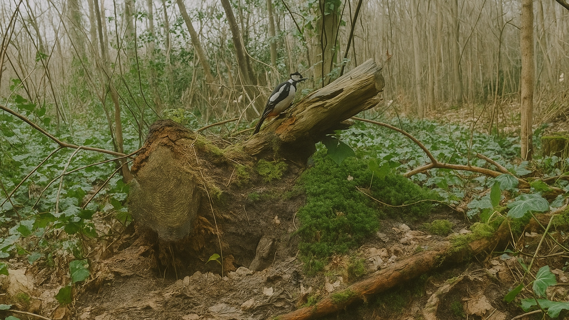 Wildlife Feeding in the Forest - Caught by a Trail Camera