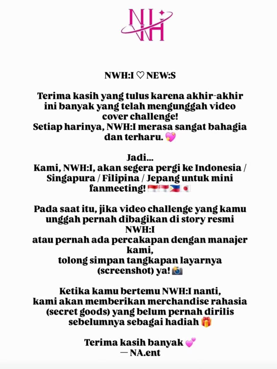 NWH: Siap Gelar Fan Meeting Pertama, Indonesia Masuk