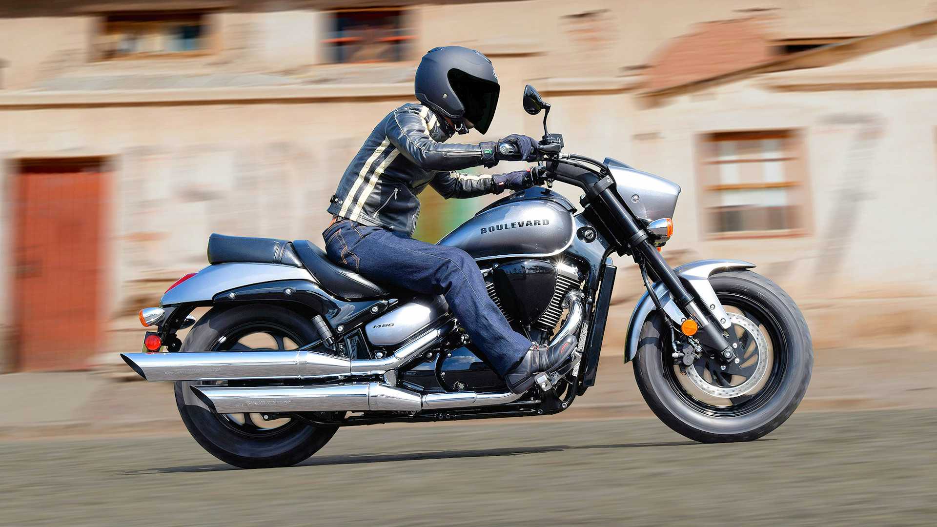 Rider on a 2017 Suzuki Boulevard M50