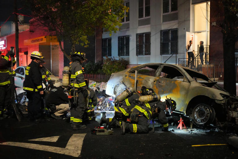 Massive fiery car explosion that injured 7 firefighters in NYC was ...