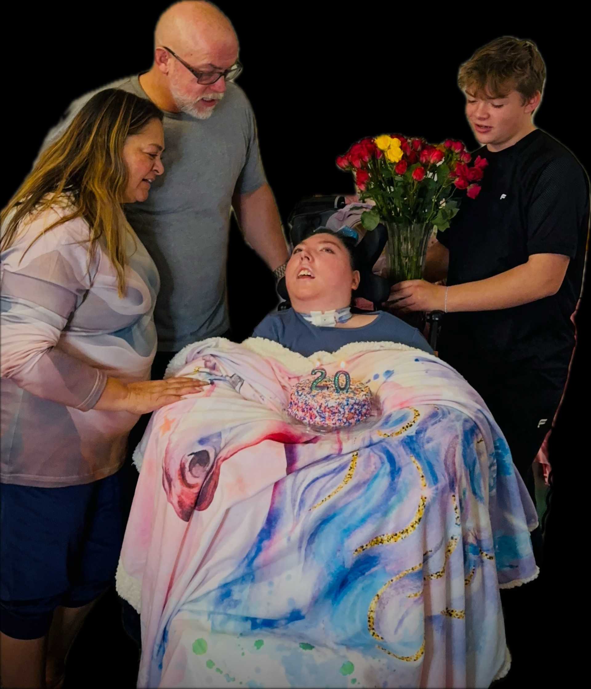 'She's a fighter': Family whose daughter was born with nearly no brain ...