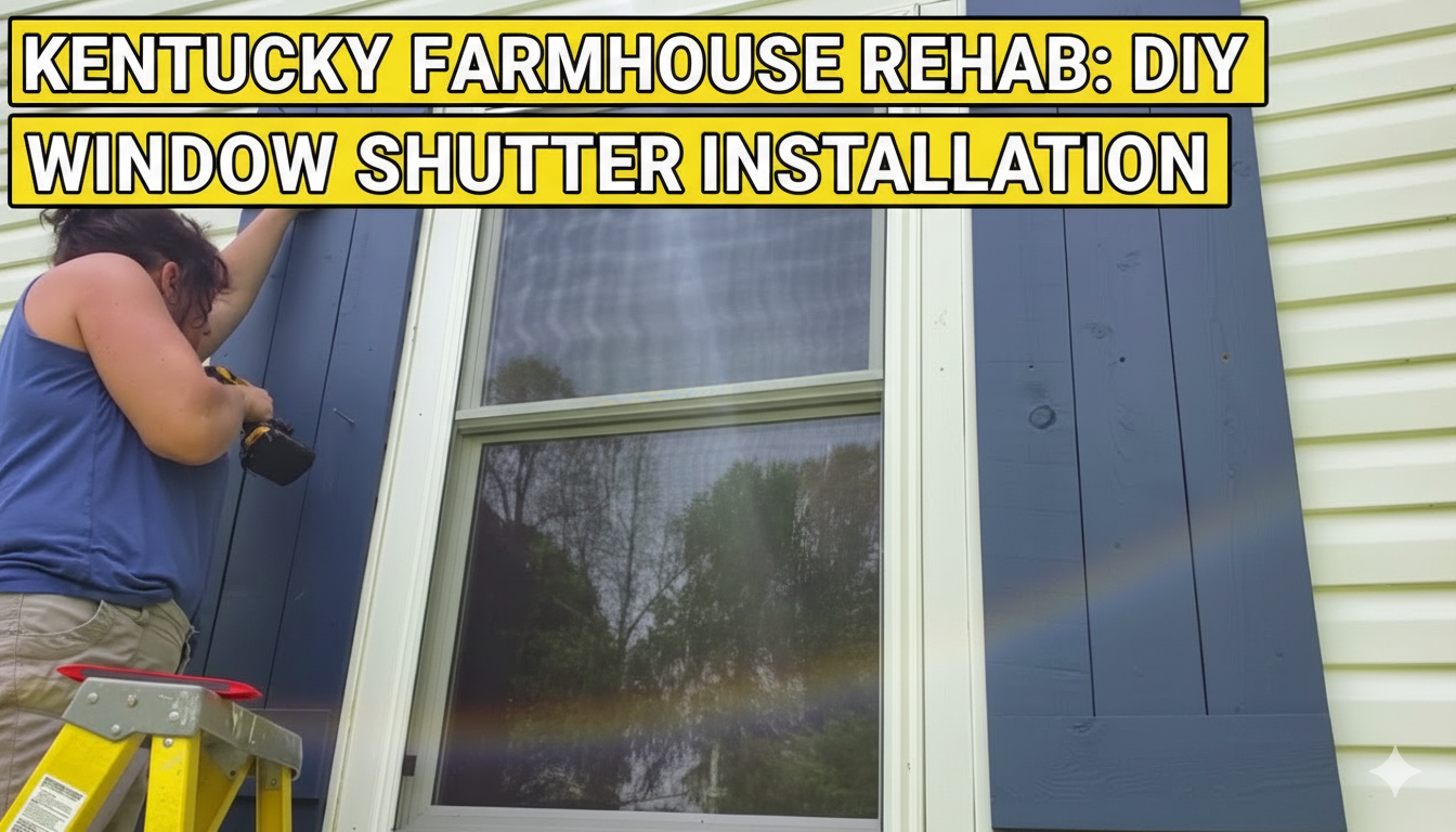 Kentucky Farmhouse Rehab: DIY Window Shutter Installation