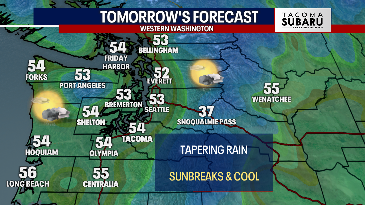 Seattle weather: A few morning showers, drier afternoon Friday