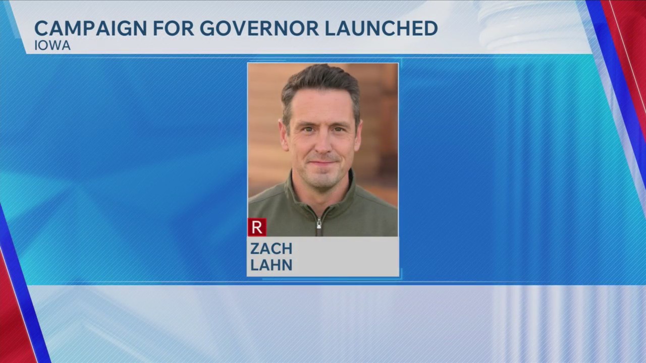 Zach Lahn launches campaign for Iowa governor