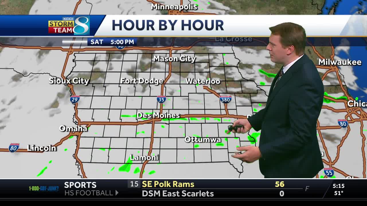 Iowa weather: Cloudy and cool with some spotty showers today