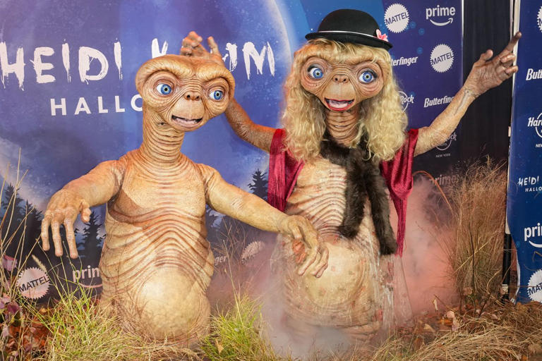 John Nacion/WWD via Getty Heidi Klum and her husband Tom Kaulitz for her 2024 Halloween party