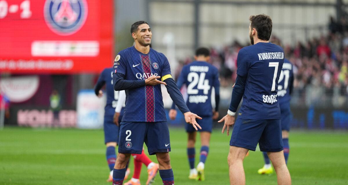 Ligue 1 : sans forcer le PSG s #39 impose face à Brest