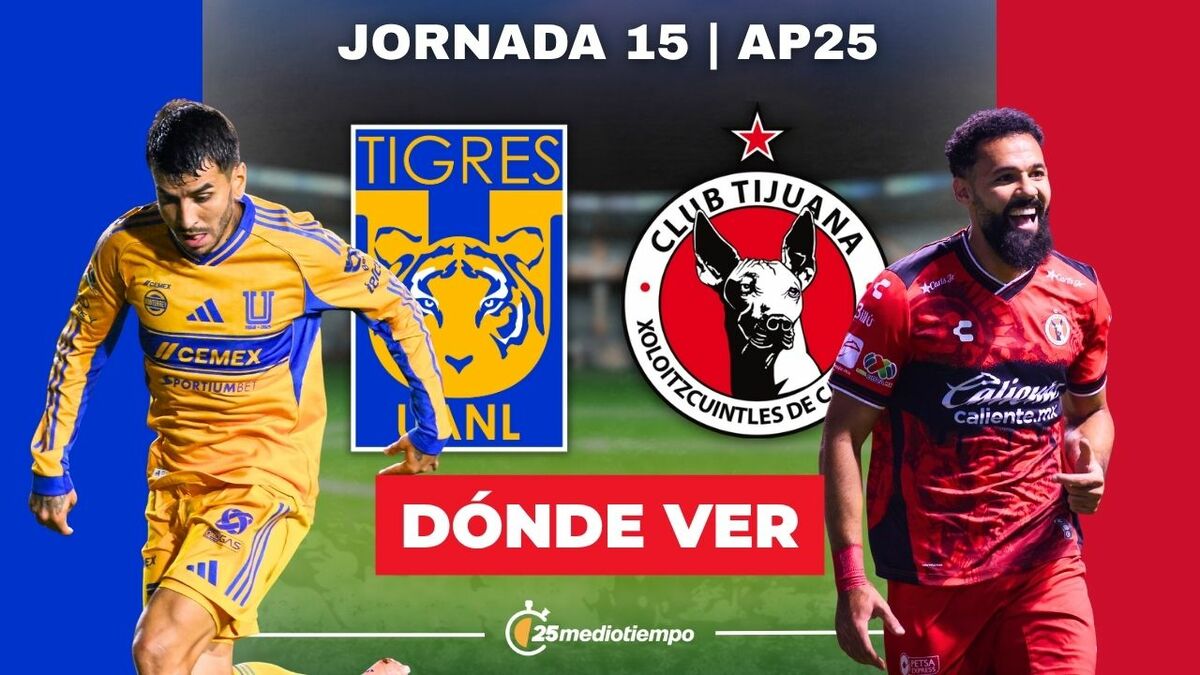 Tigres vs. Tijuana EN VIVO. Partido Jornada 15 Liga MX 2025 HOY