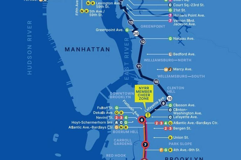 New York City Marathon route map: Where to watch the runners around the ...