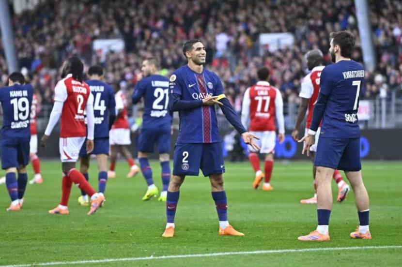 PSG Kalahkan Brest 3-0, Hakimi Jadi Bintang Pertandingan