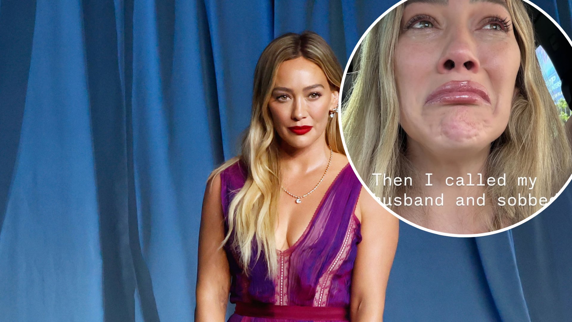 Hilary Duff Shares Crying Pic After Spilling Coffee in Balenciaga Purse