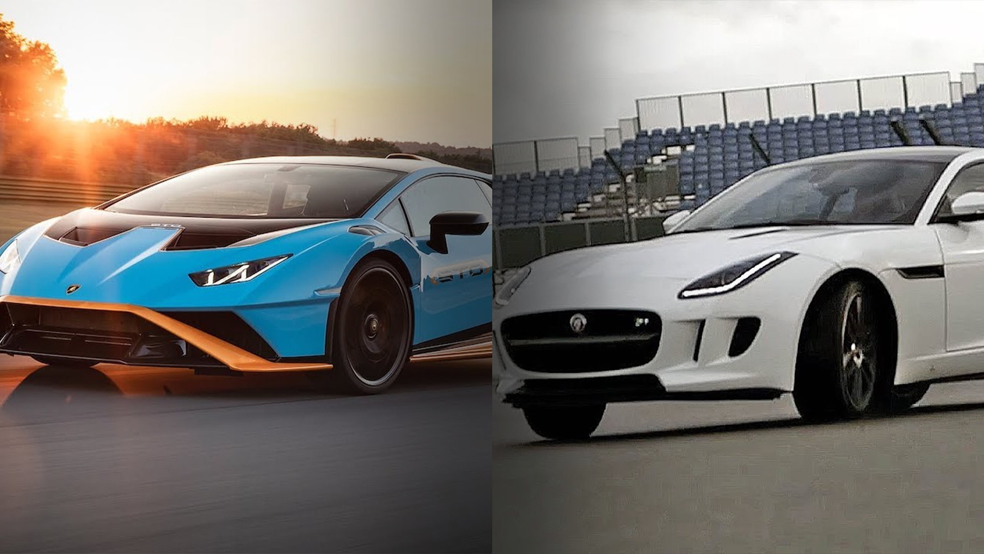 Lamborghini Huracán STO vs Jaguar F-Type R Coupé
