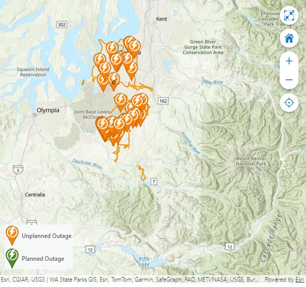 Major power outages in Pierce County leave thousands of customers ...