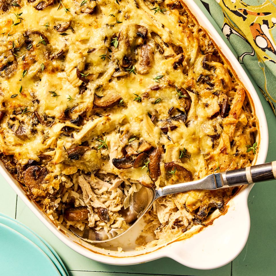 Recipe image of Rotisserie Chicken, Mushroom & Rice Casserole.